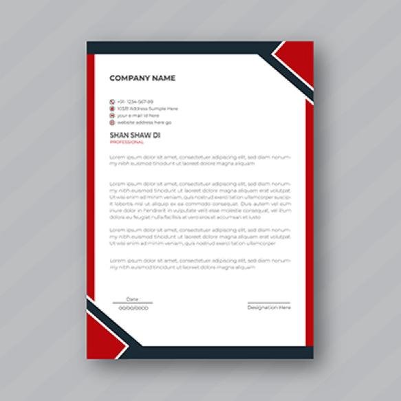 Vector Letterhead Template Design Print
