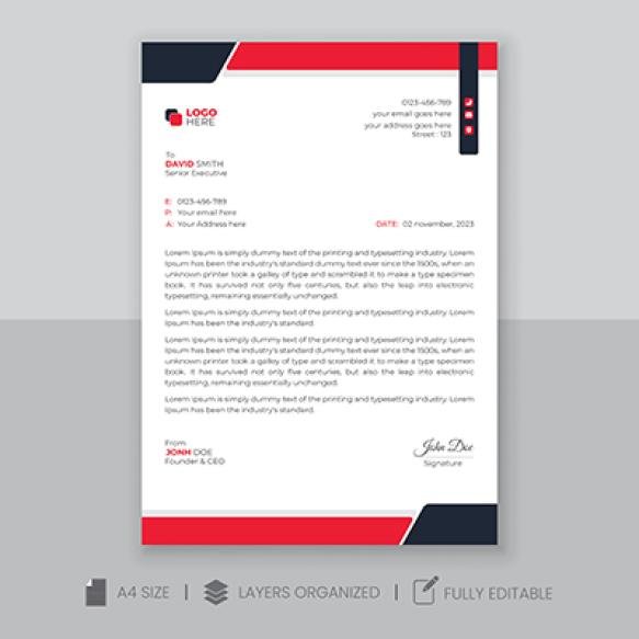 Vector Modern Business Corporate Letterhead Template (1)