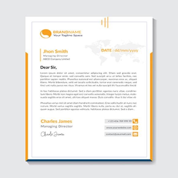 Yellow Color Free Vector Modern Business Corporate Letterhead