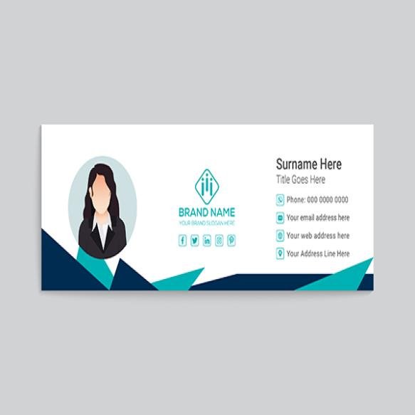 Abstract Medical Email Signature Design