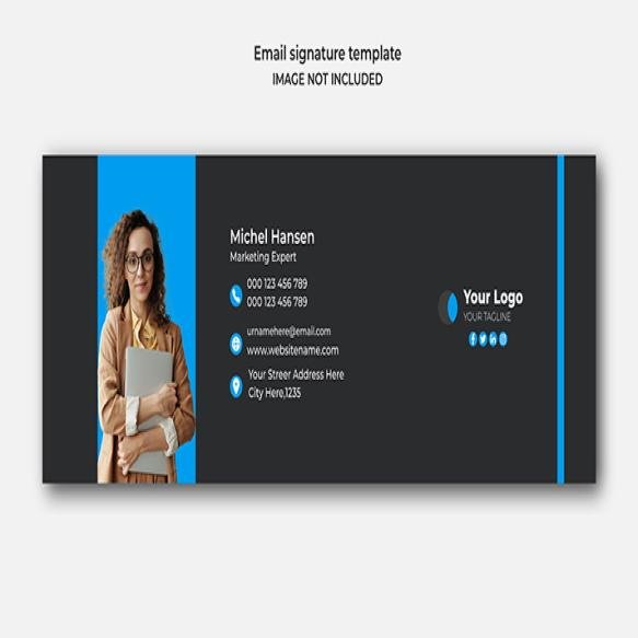 Company Email Signature Template Premium Vectors
