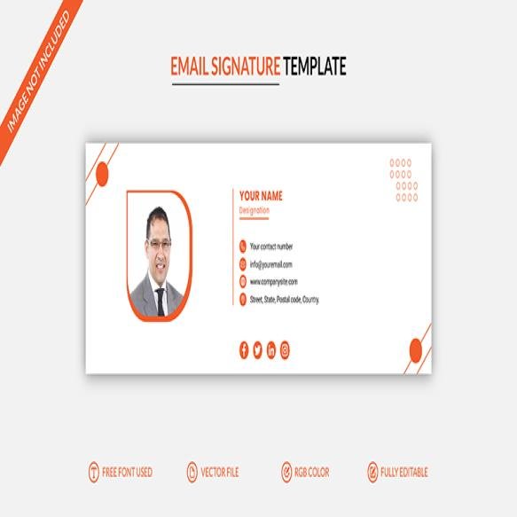 Corporate Email Signature Email Footer Vector Template (1)