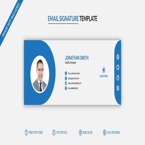 Corporate Email Signature Email Footer Vector Template (2)