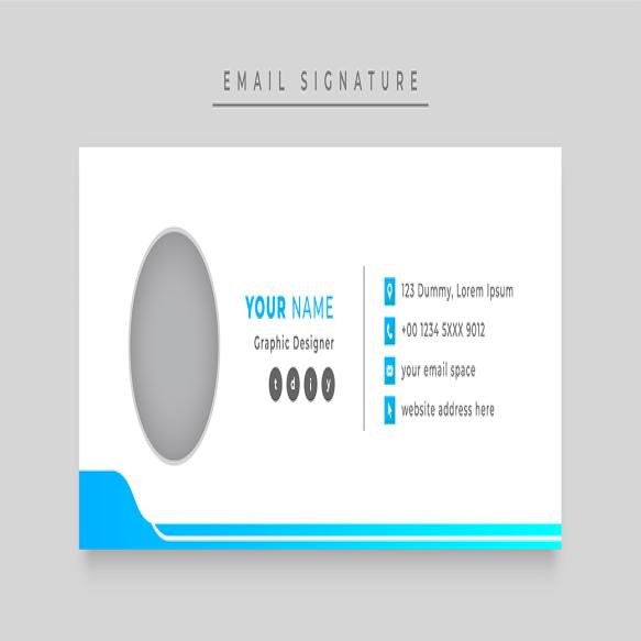 Creative Email Signature Template Design Email Footer With Digital Profile