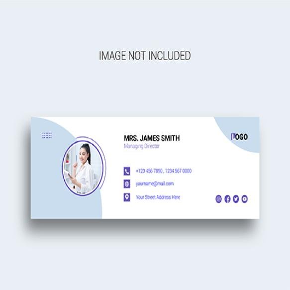 Email Signature Personal Social Media Email Footer Templates Cover Design