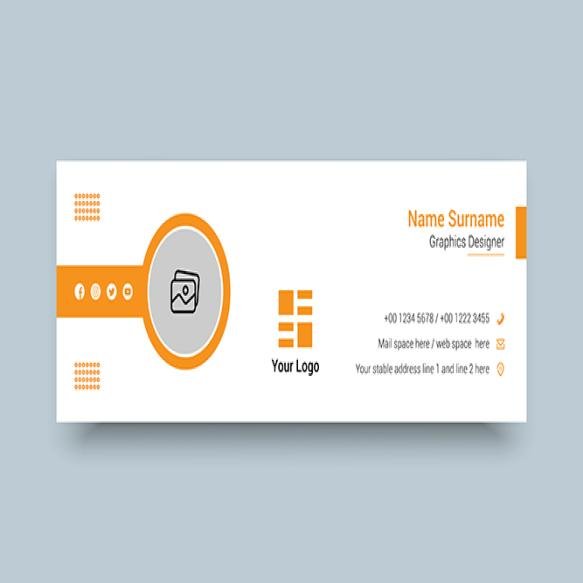 Email Signature Personal Social Web Banner Template