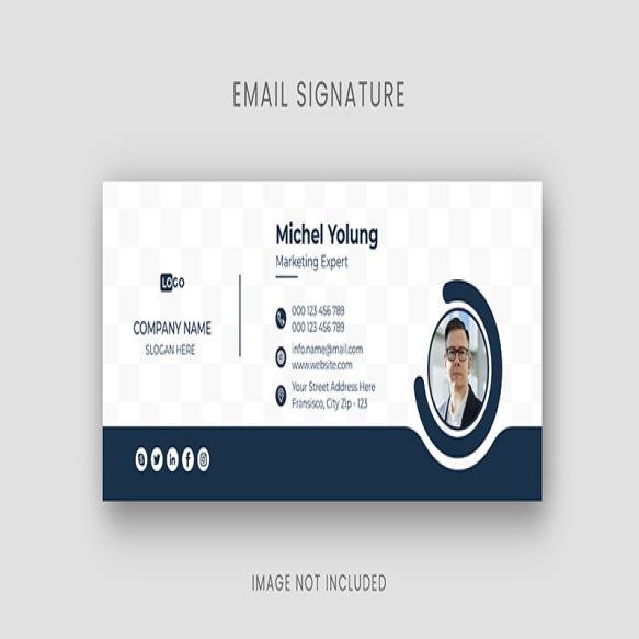 Email Signature Template Email Footer Design Social Media Cover Design Free