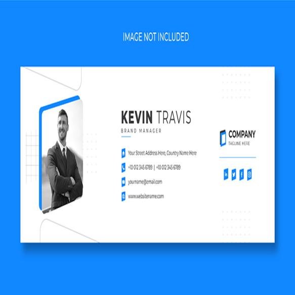 Email Signature Template Email Footer Personal Social Media Cover