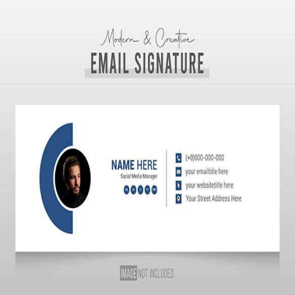 Email Signature Template Email Footer Personal Social Media Cover Design (1)