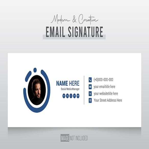 Email Signature Template Email Footer Personal Social Media Cover Design (2)