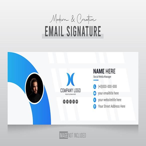 Email Signature Template Email Footer Personal Social Media Cover Design (4)