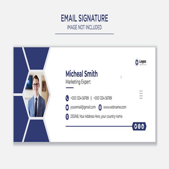 Email Signature Template Email Footer Social Cover Premium Vector