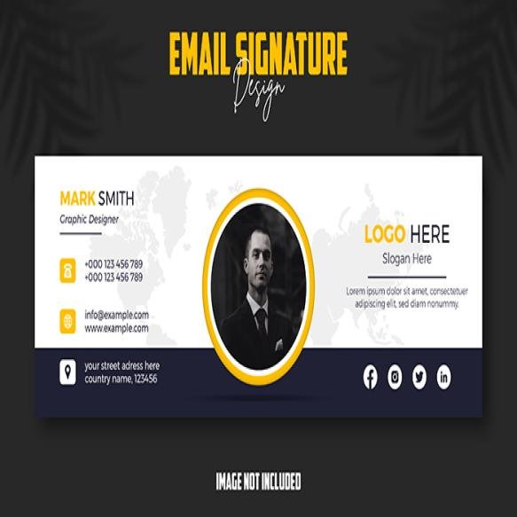 Email Signature Template Personal Social Media Cover Design