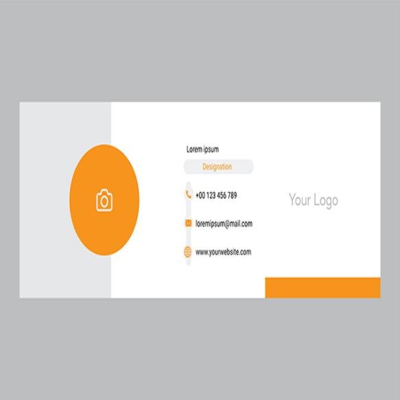 Free Vector Email Signature Template Email Footer Personal Social Media Cover Design