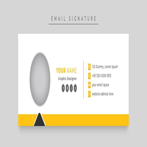 Minimal Email Signature Card Template Design Email Footer