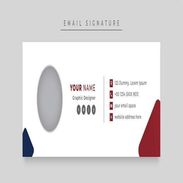 Minimal Email Signature Template Design Email Footer With Digital Profile