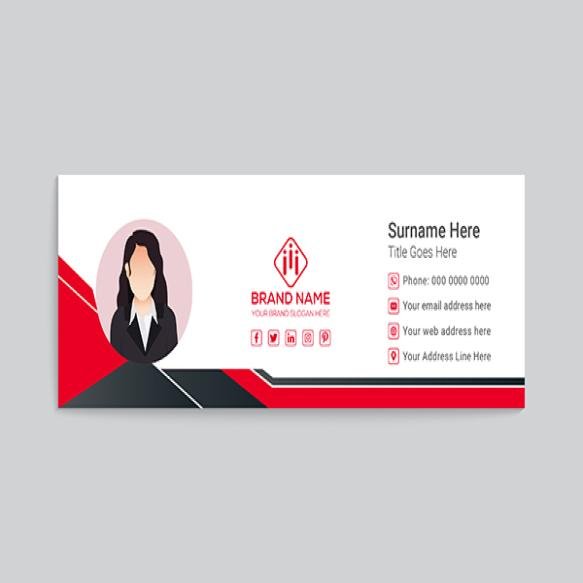 Modern Email Signature Template With Elegant Style