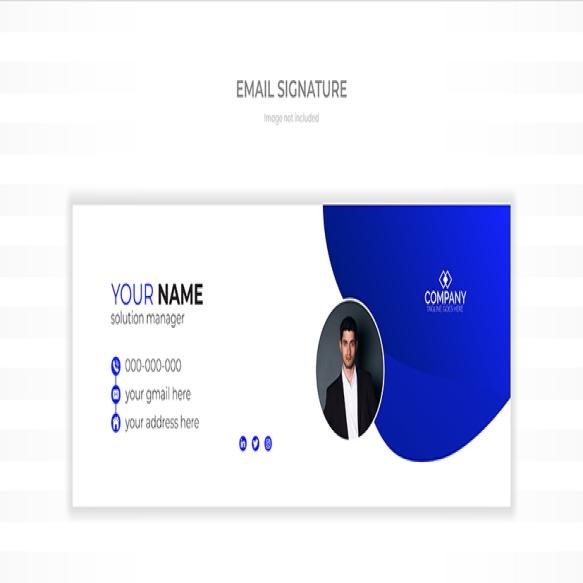 Professional Vector Email Signature Template Email Footer