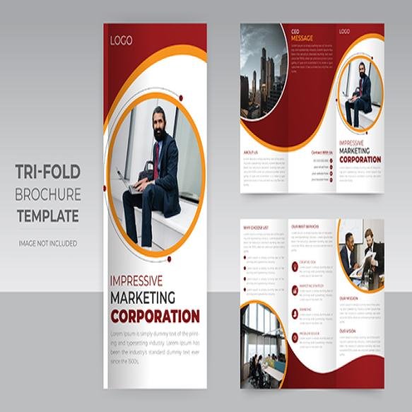 4 Page Business Corporate Marketing Brochure Template Design