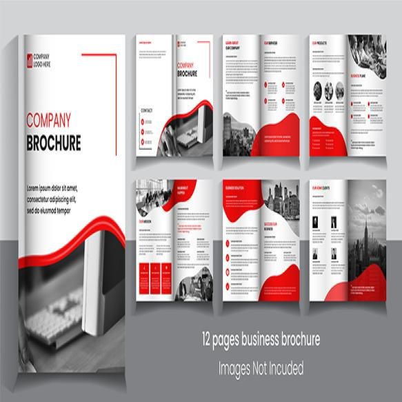12 Page Business Brochure Template Minimalist Design