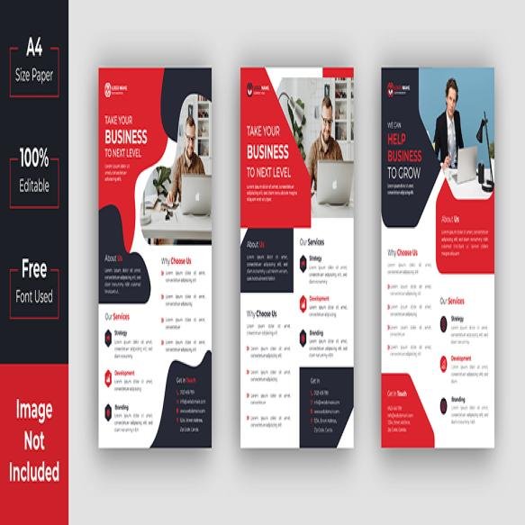A4 Layout Corporate Business Minimal Flyers Magazine Brochure Nextday Flyer Vector Template