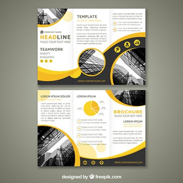 Abstract Design Trifold Brochure Template (1)