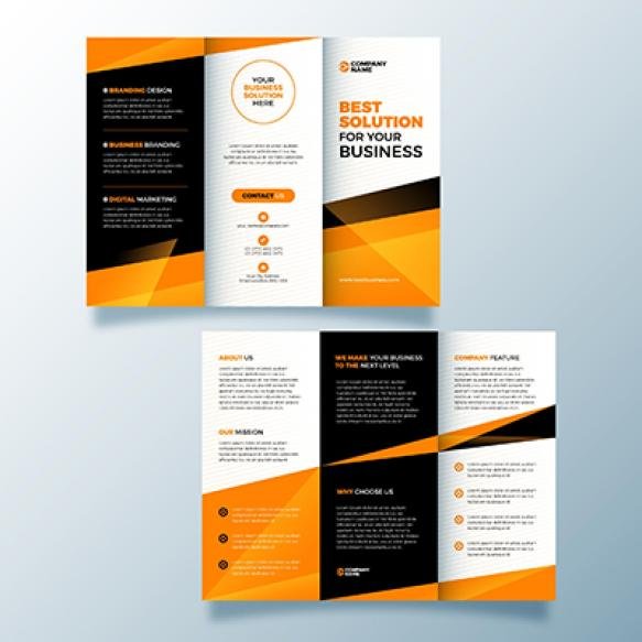 Abstract Design Trifold Brochure Template