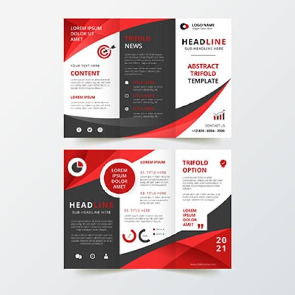 Abstract Trifold Brochure Design