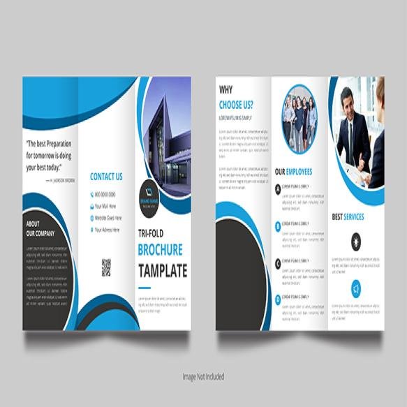 Abstract Trifold Brochure Design Template
