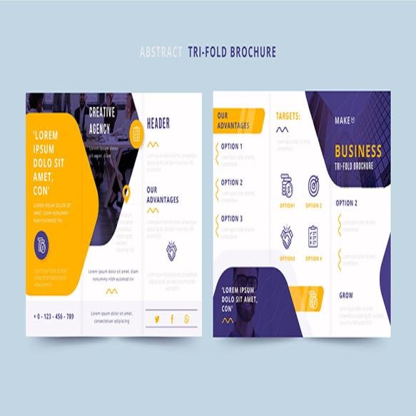 Abstract Trifold Brochure Front Back
