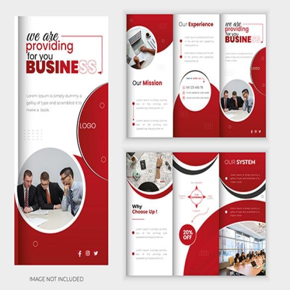 Abstract Trifold Brochure Template Business Corporate Travel Medical Brochure Design