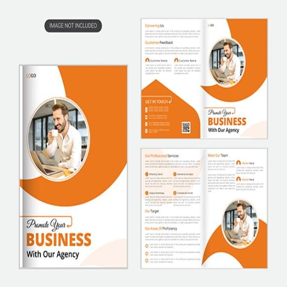 Bi Fold Brochure Mockup