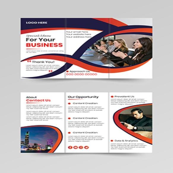Brochure Creative Design Multipurpose Template With Cover Back Inside Pages
