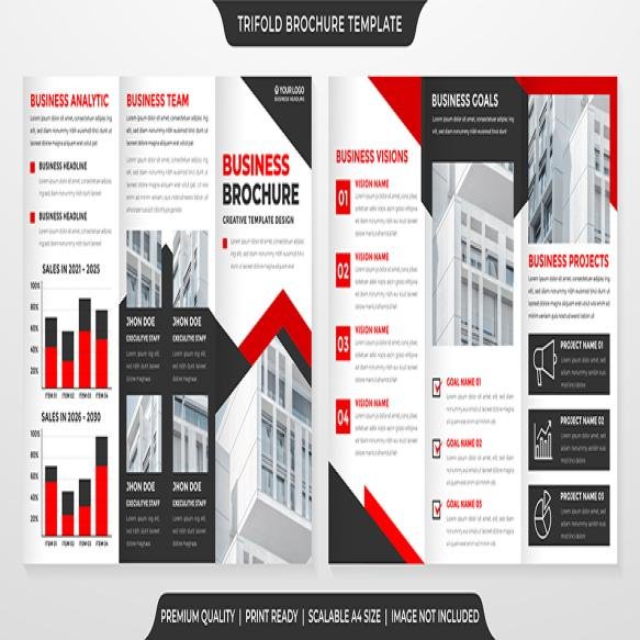 Brochure Template Design With Modern Minimalist Style