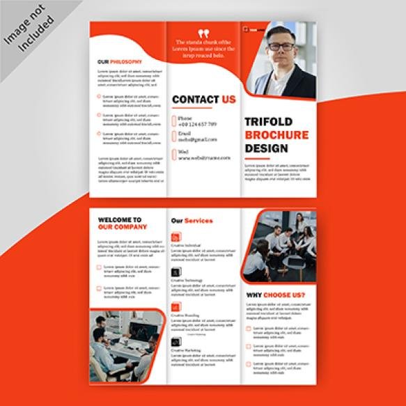 Brochure That Says Contact Us