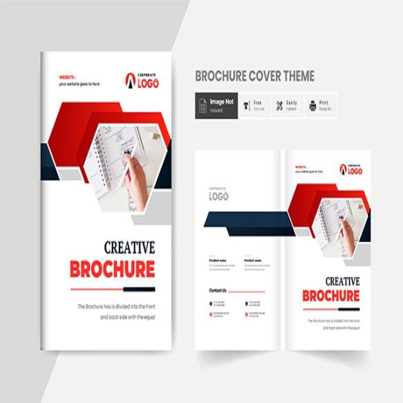 Business Brochure Cover Design Template Colorful Modern Corporate Layout Theme