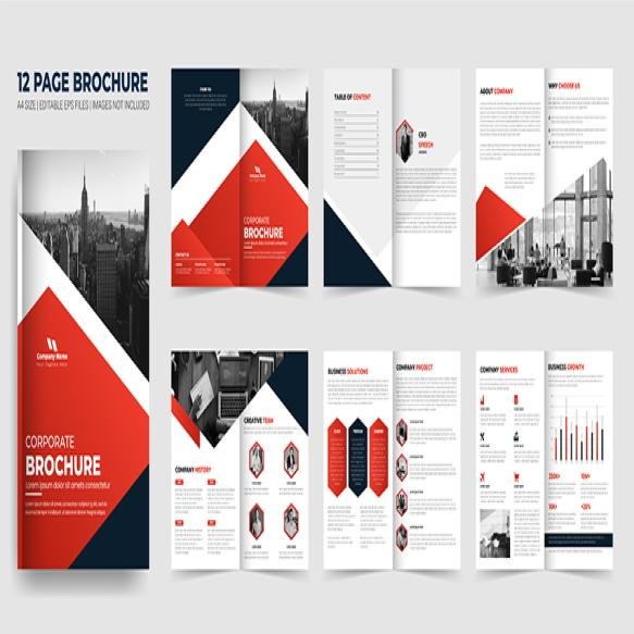Business Brochure Template Corporate Brochure Design Company Profile Booklet Catalog