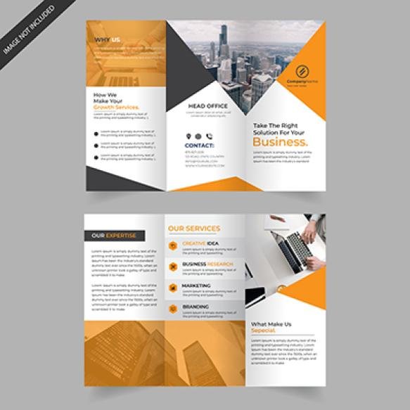 Business Trifold Brochure Template Design