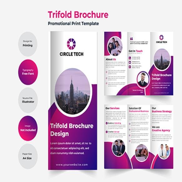 Business Trifold Brochure Template With Modern Design (2)