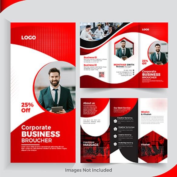 Clean Elegant Trifold Business Brochure Template Design (1)