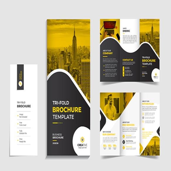 Clean Minimal Corporate Trifold Business Brochure Design Template (2)