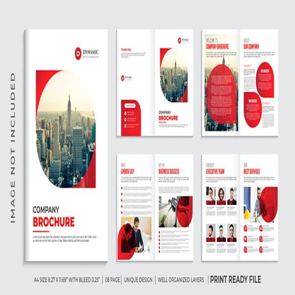 Company Brochure Template Multipage Brochure Design