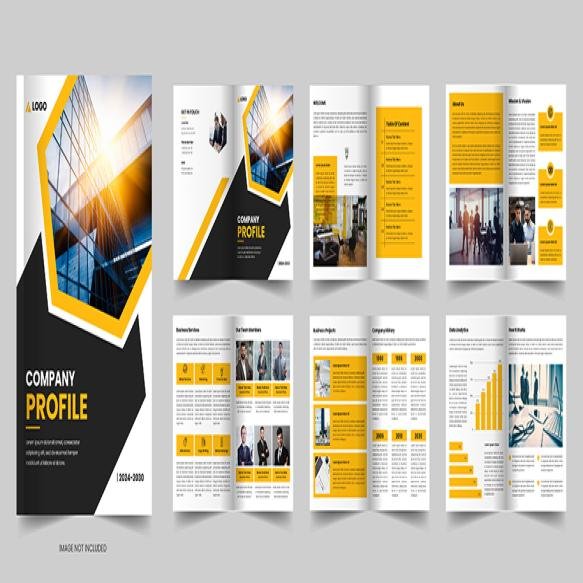 Company Profile Brochure Layout Corporate Business Portfolio Template Design