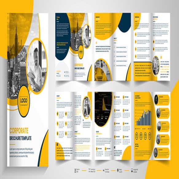 Company Profile Brochure Template Design Designbi Fold Brochure Catalog Annual Report Design