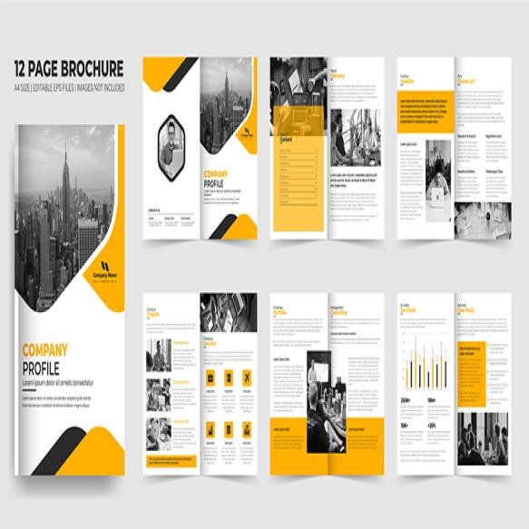 Company Profile Business Brochure Template Corporate Brochure Design Booklet Catalog