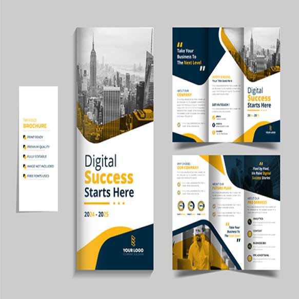 Professional Minimalist Trifold Business Brochure Design