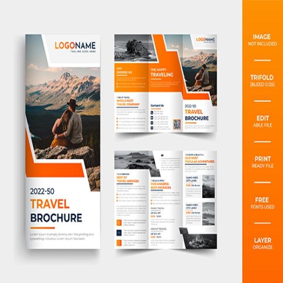 Travel Trifold Brochure Design Multipurpose Travel Agency Trifold Brochure Template Layout