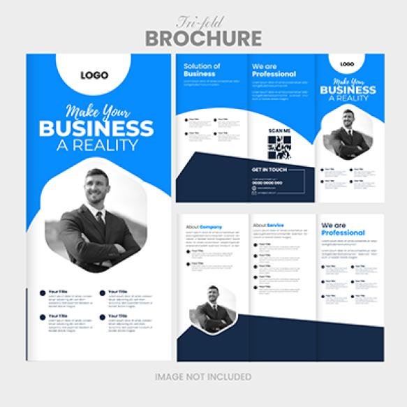 Trifold Brochure Design New Vector