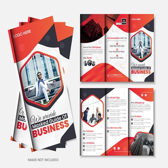 Trifold Brochure Design Vector Tamplate Business Brochure