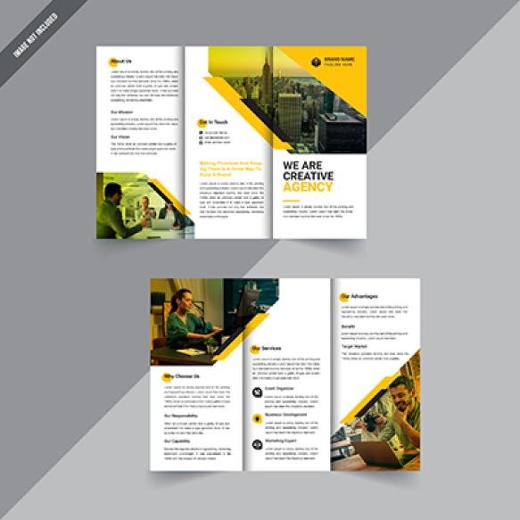 Trifold Brochure Layout Corporate Business
